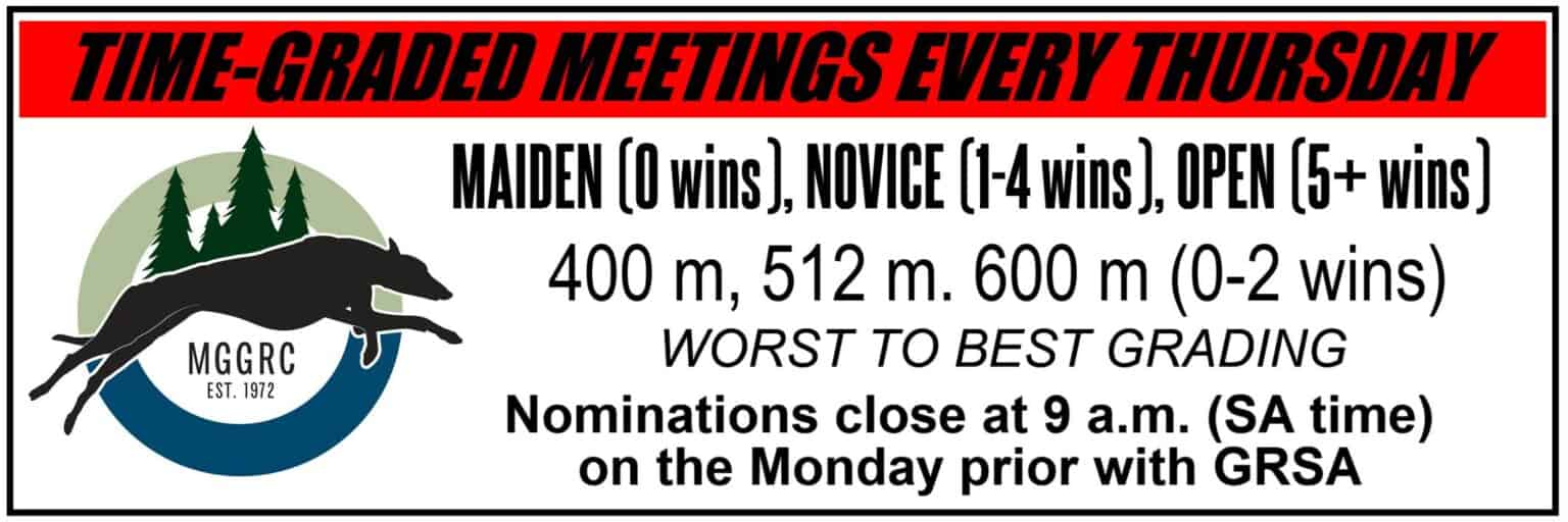 Racing Calendar Mount Gambier Greyhound Racing Club